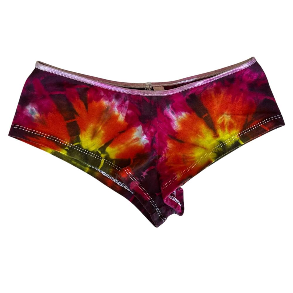 Womens Panties Size Juniors XL Handmade Colorful Tie Dye Hippie Underwear New
